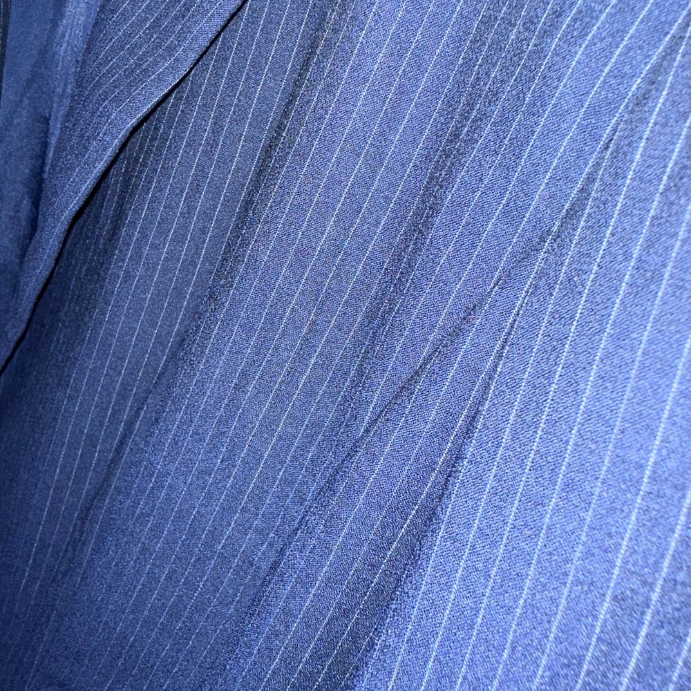 Brooks Brothers Blazer Size 2 Navy Blue with Small white Stripes - Picture 4 of 5